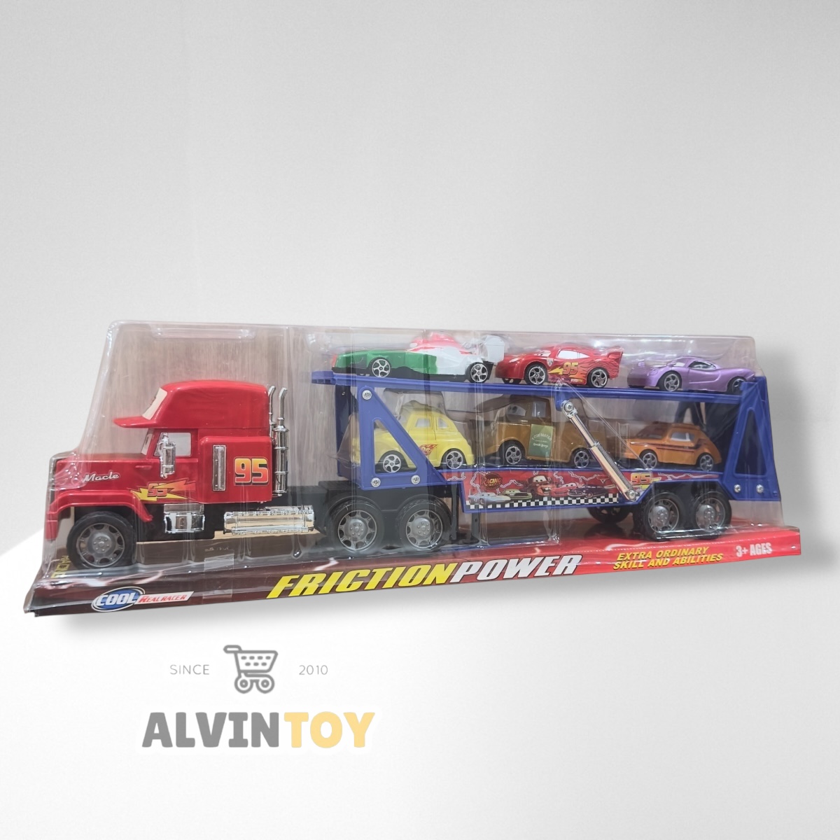 Container Truck Cars 3 - รถแมคควีน รถบรรทุก มีทั้งหมด 7 คัน คันใหญ่ 1 คันเล็ก 6 ผลิตจากวัสดุคุณภาพดี แข็งแรง