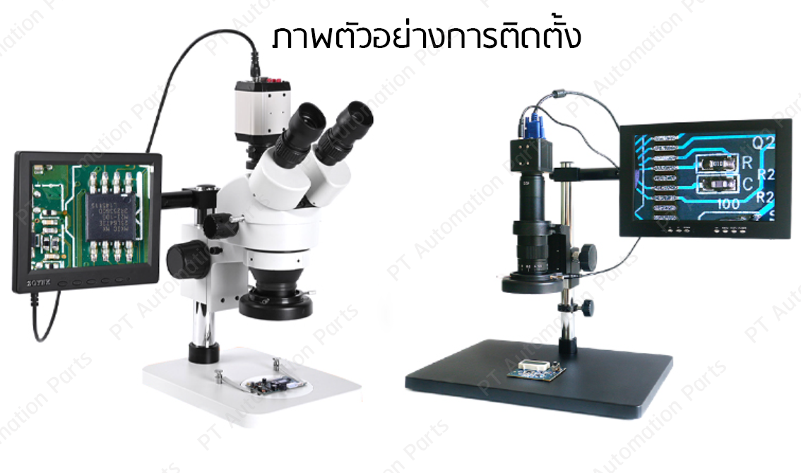 ไฟวงแหวน สำหรับกล้องจุลทรรศน์ หลอดแอลอีดี ปรับแสงได้ แสงสีขาว บอดี้สีดำ เส้นผ่านศูนย์กลางภายใน ø60mm ,LED Ring Light for Microscope, CCD Industrial Camera 100-240VAC