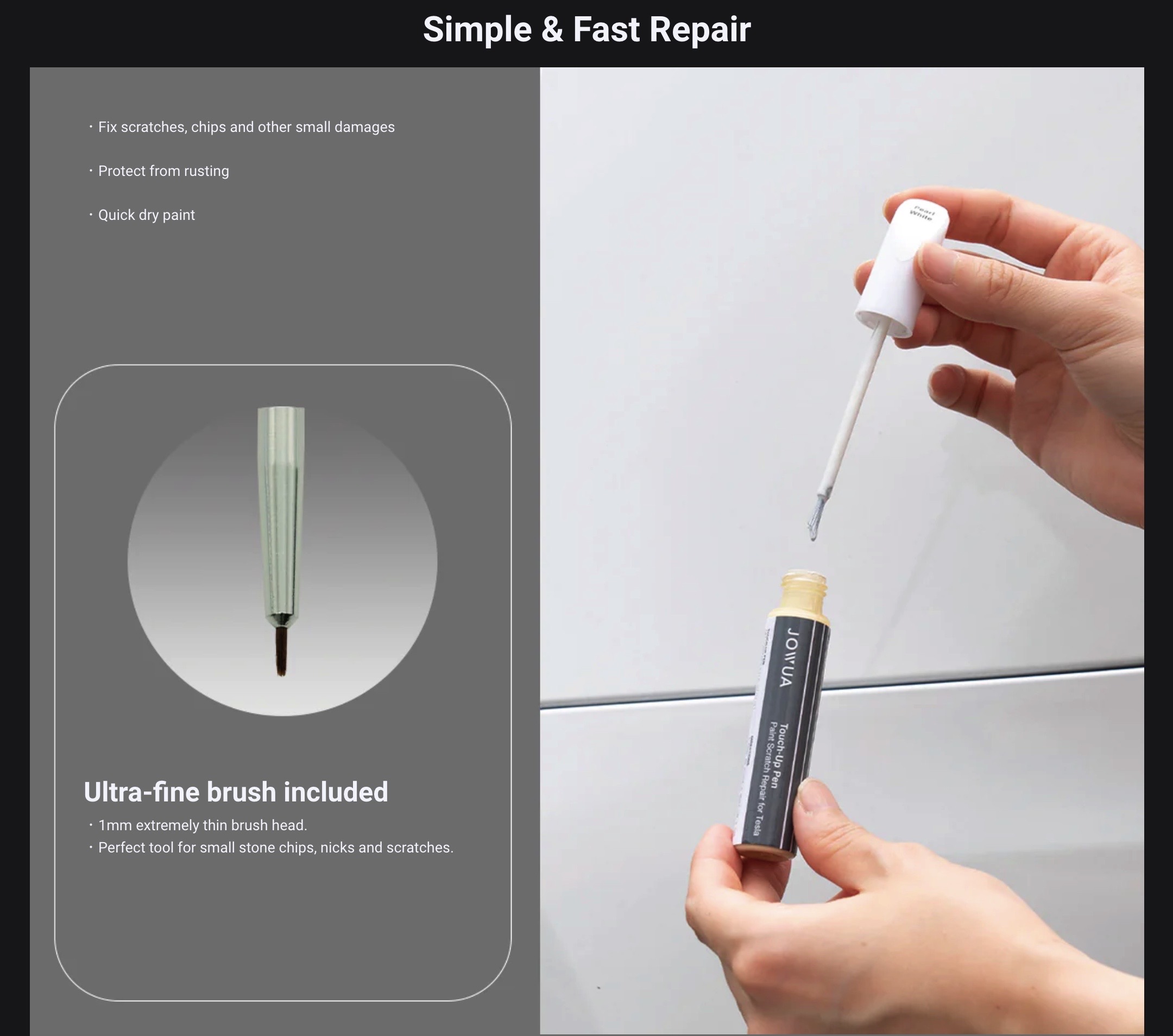 Jowua Touch-up Paint for Tesla Model 3 Model Y Model Y Juniper Model 3 High land