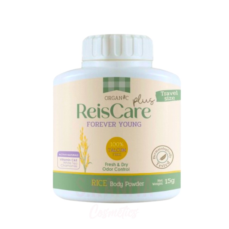 Reiscare ไร้ซ์แคร์ แป้งทาตัว ออร์แกนิค อ่อนโยน ขนาดพกพา (15 กรัม) Rice Body Powder (15 G)