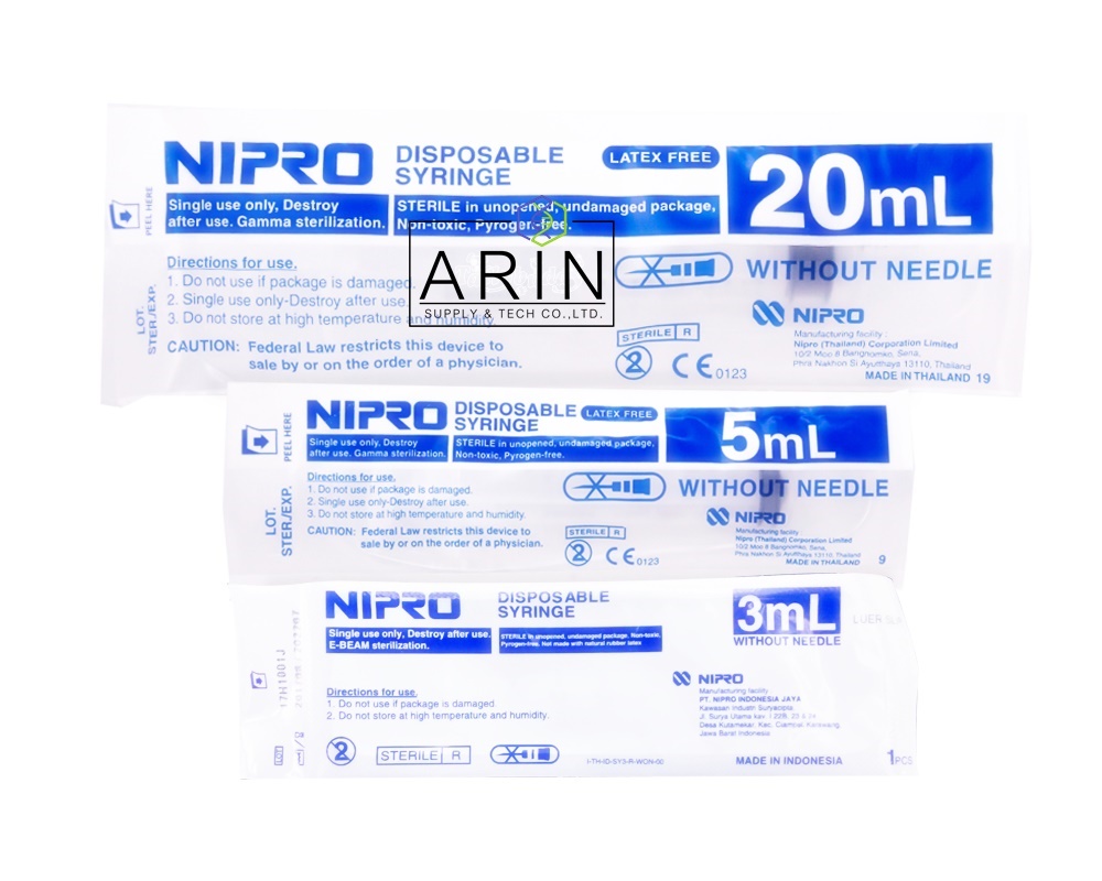 SYRINGE NIPRO กระบอกฉีดยา (ไม่มีเข็ม)