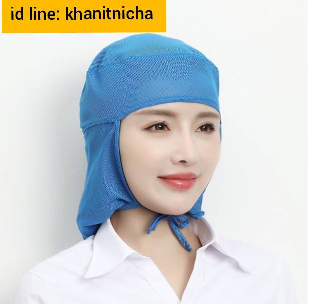 หมวกโรงงาน หมวกตาข่ายอนามัย กระเป๋าใส่ผม ตาข่ายเต็มใบ ปลอดเชื้อ