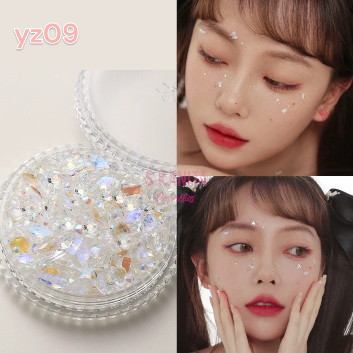 อะไหล่ติดเล็บ หน้า ตัว ตกแต่ง งานแฟนซี (ไม่มีกาวในตัว) Jewel Rhinestone for Nails Body Face