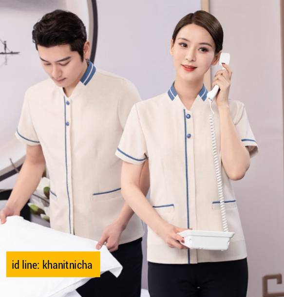 เสื้อแม่บ้าน ชุดพนักงานทำความสะอาด ชุดแม่บ้าน