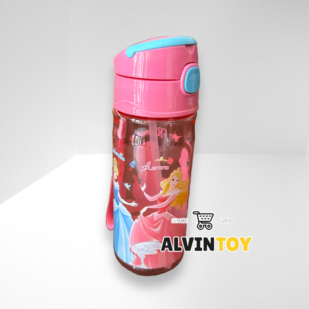 กระติกน้ำเด็ก เจ้าหญิง มีหลอดดูด 500 ml ขนาด 7x20 cm.