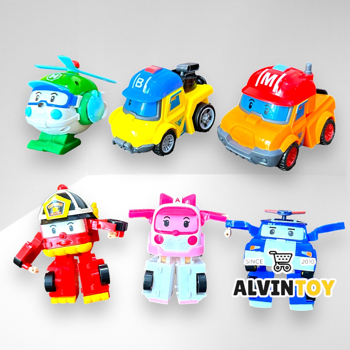 หุ่นยนต์ โรบอทคาร์ โพลี่ Robocar Poli Action Pack ชุด 6 ตัว