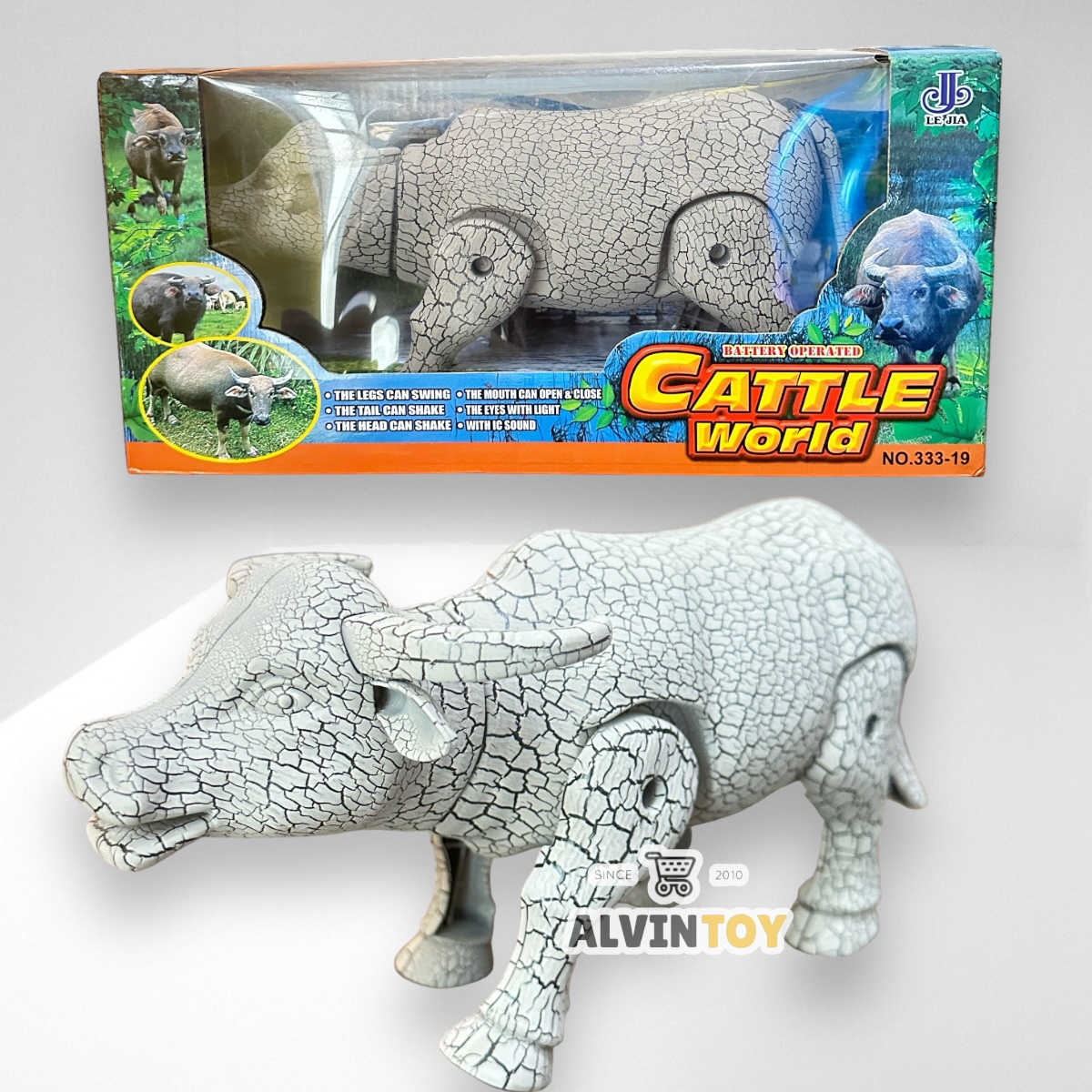 Buffalo โมเดลควาย ของเล่นควาย ตัวใหญ่ เดินได้ มีเสียง มีไฟ