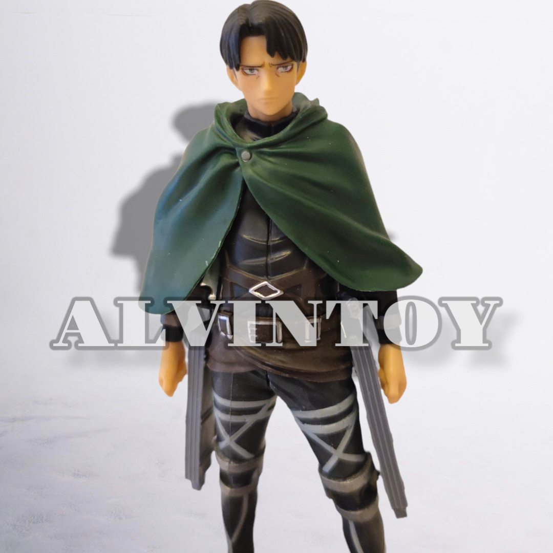 Action Figure โมเดล attack On Titan - รีไวล์ ขนาดความสูง 16.5 ซม. มีฐาน งานสวย
