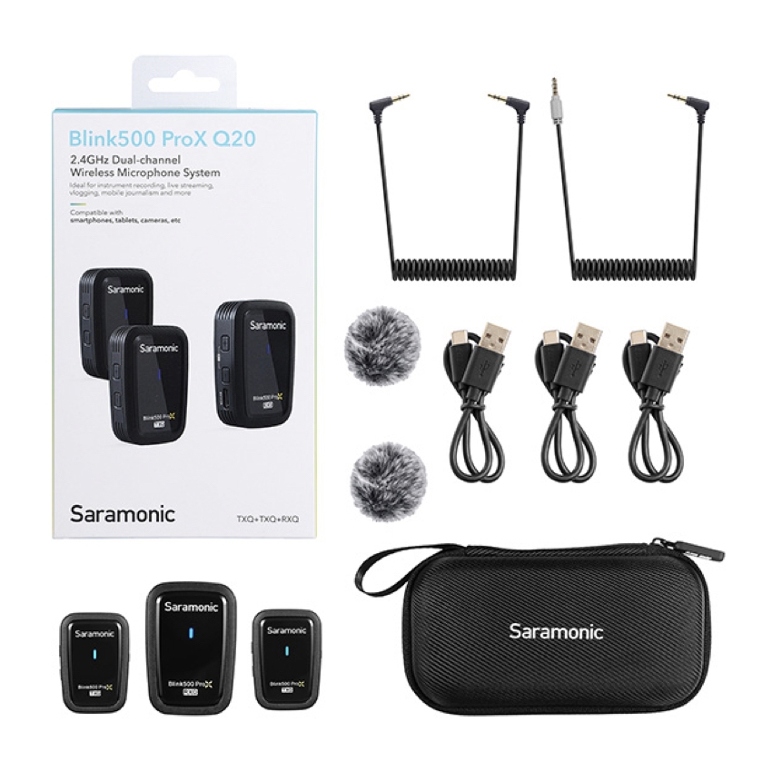 Saramonic Blink500 ProX Q20 *ของแท้รับประกัน 2ปี* ไมค์ไร้สาย Clip-On 2 Person 2.4GHz Digital Wireless Microphone System