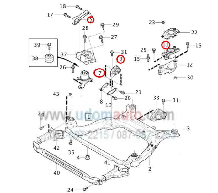 ชุดเปลี่ยนแท่นเครื่อง,แท่นเกียร์ VOLVO XC60,ออโต้ ,วอลโว่ ( 1 ชุด 4 ชิ้น) CORTECO 49389616
