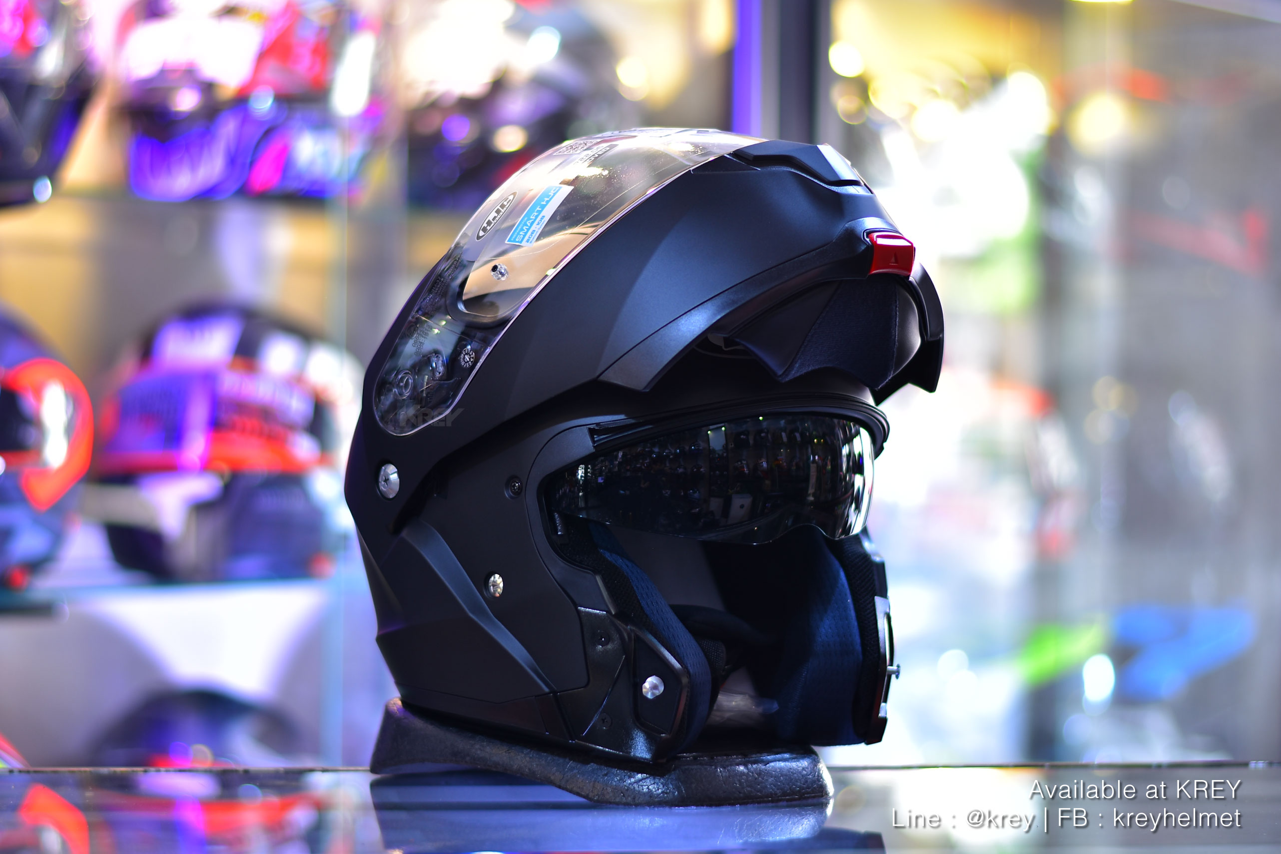 HJC model C91N SOLID SEMI FLAT BLACK