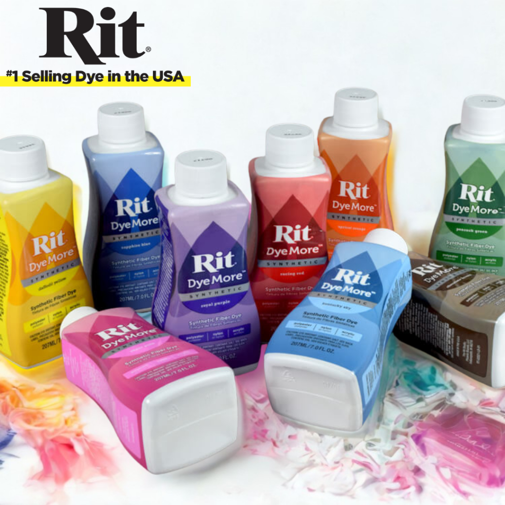 Rit DyeMore Synthetic Fiber Dye 207ml – สีย้อมผ้าโพลีเอสเตอร์และใยสังเคราะห์ สีสดชัด ติดทนนาน ใช้งานง่าย Made in USA 🇺🇸