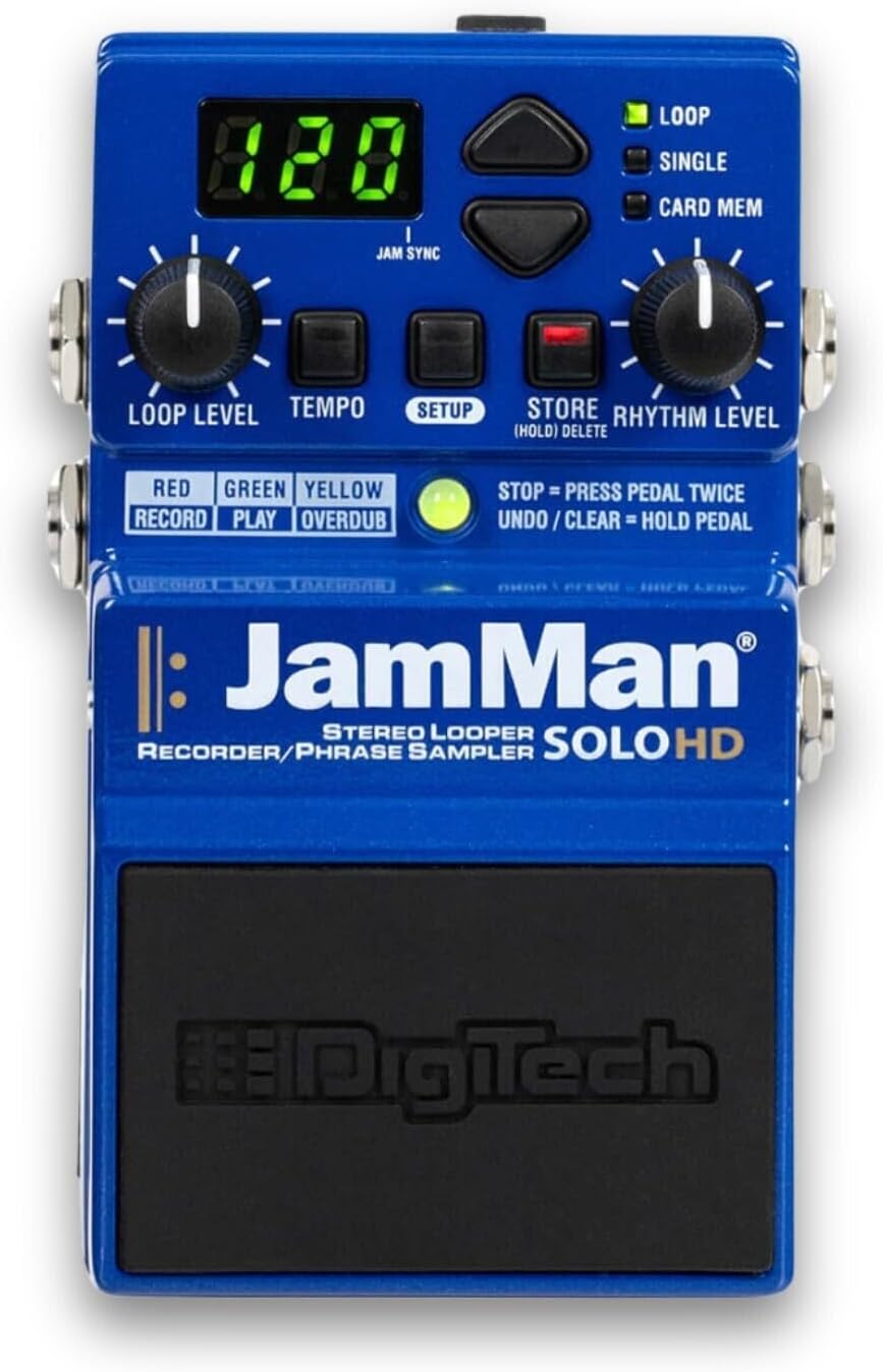 Digitech JamMan Solo HD *ของแท้รับประกัน 1ปี* Stereo Looper/Recorder Pedal with USB, ลูปเปอร์, เอฟเฟคกีต้าร์