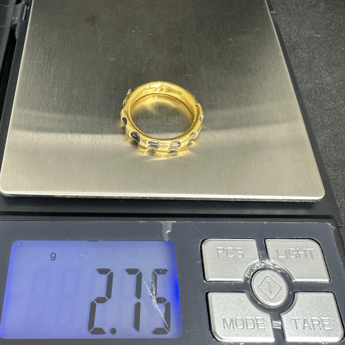 รหัส 62979 แหวน หางช้าง รอบวง ทอง90 ขนาด 59 งานเก่า หลุดจำนำ สวยมาก นน. 2.75 g