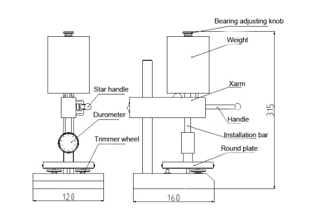 Stand for Shore hardness tester ขาตั้งสำหรับเครื่องวัดความแข็งยาง