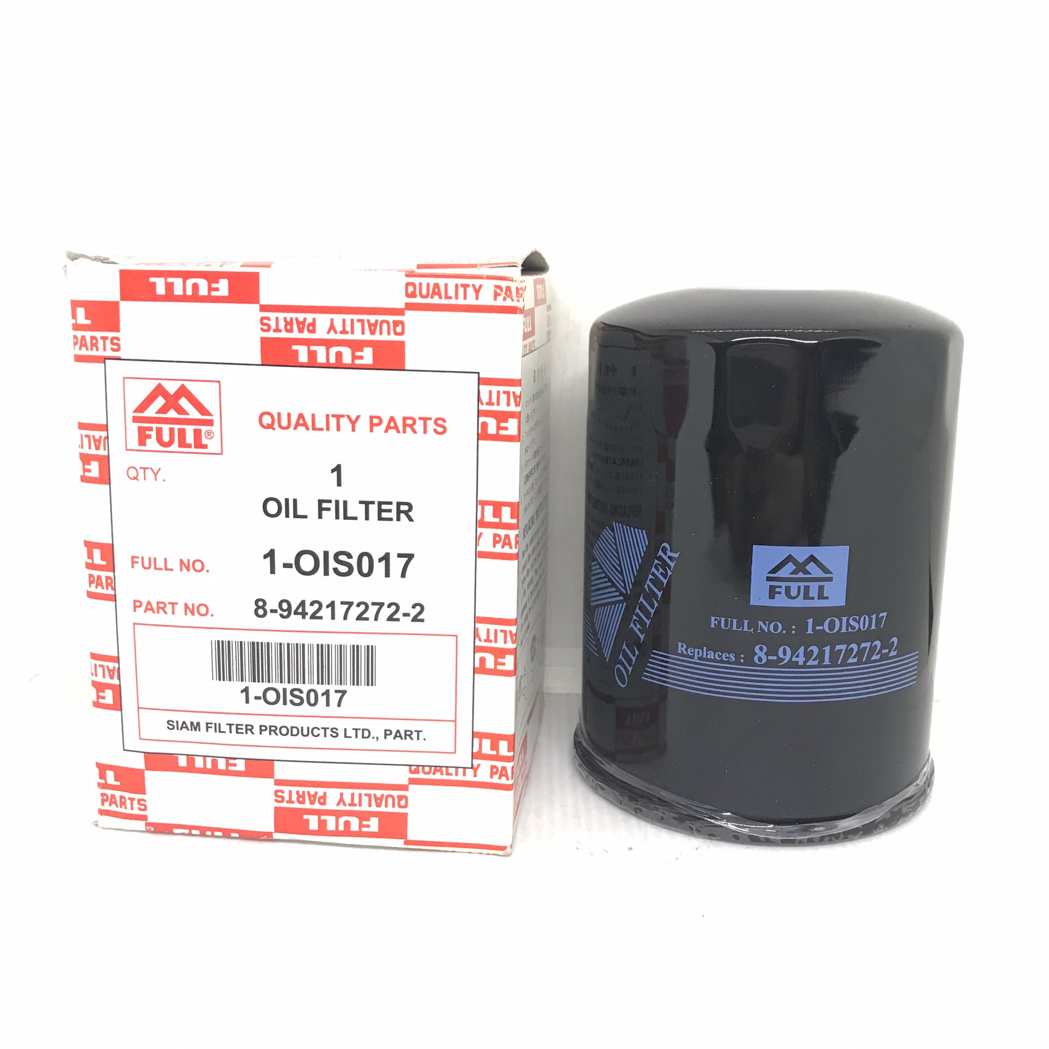 กรองเครื่อง ไส้ กรอง น้ำมันเครื่อง ไส้กรองน้ำมันเครื่อง ISUZU WFR รถตู้ / BUDDY / เจมินี่ / NKR อีซูซุ ยี่ห้อ FULL / เบอร์ 1-OIS017 / 8-94217272-2 / 8942172722 / Oil Filter