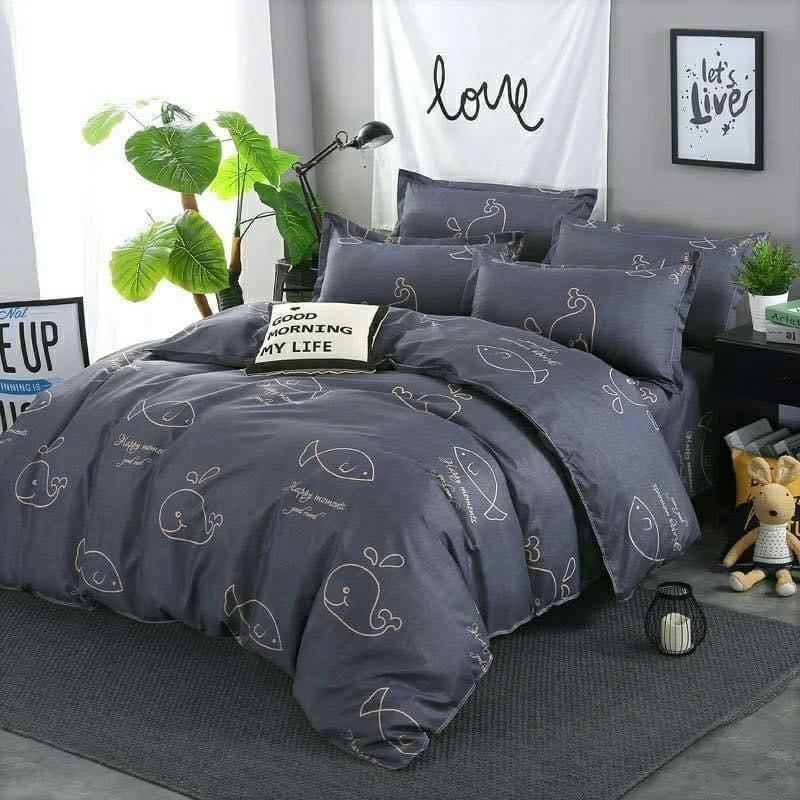 ชุดเครื่องนอน ผ้าปูที่นอน6ฟุต พร้อมผ้านวมขนาด 6ฟุต