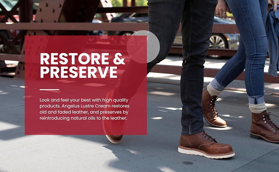 Angelus Neutral Leather Lustre Cream 4oz .ผลิตภัณฑ์ทำความสะอาดเครื่องหนัง made in U.S.A