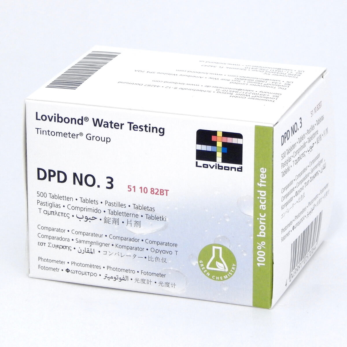 เม็ดยาวัดคลอรีน DPD No.3 - Lovibond, Germany