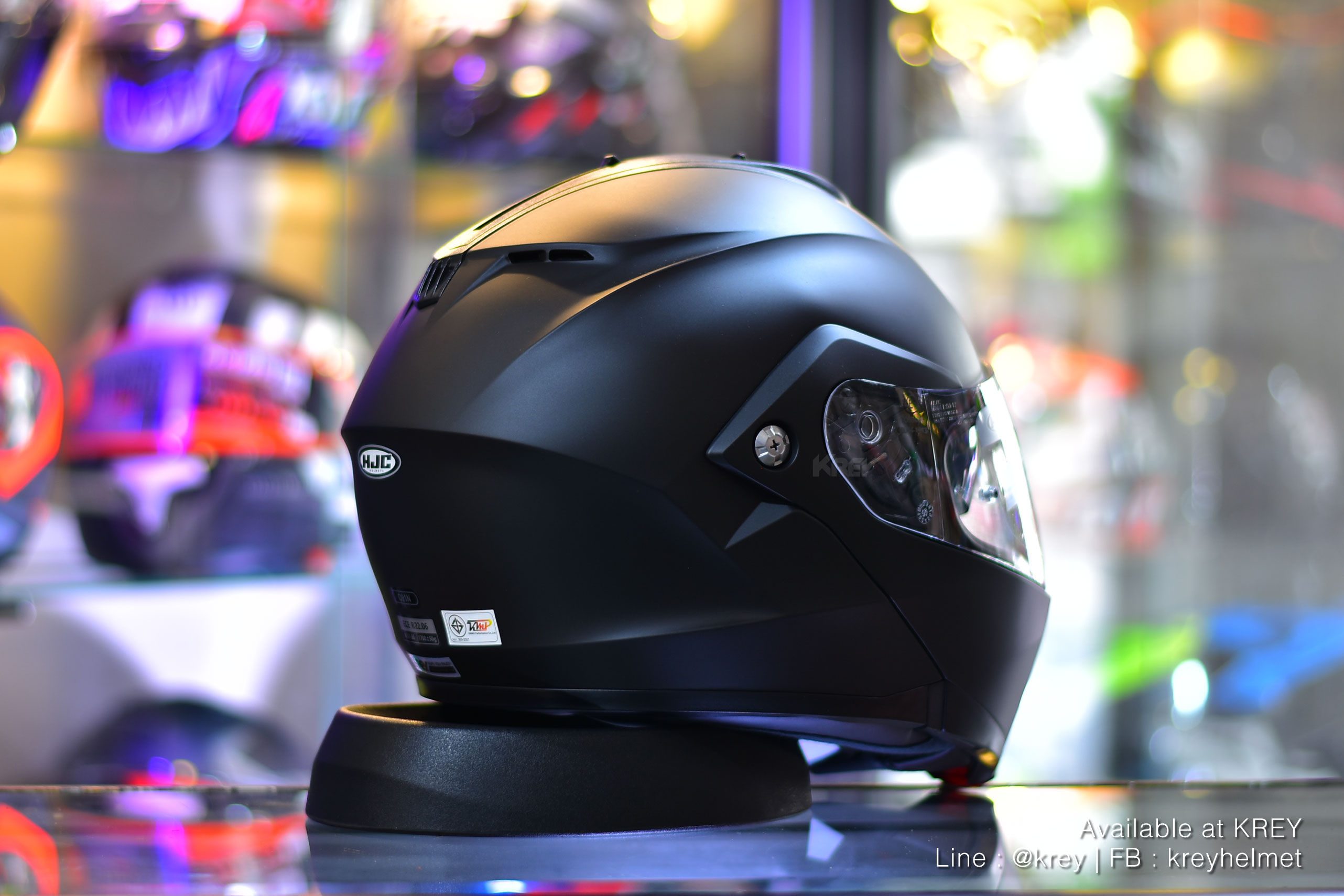 HJC model C91N SOLID SEMI FLAT BLACK