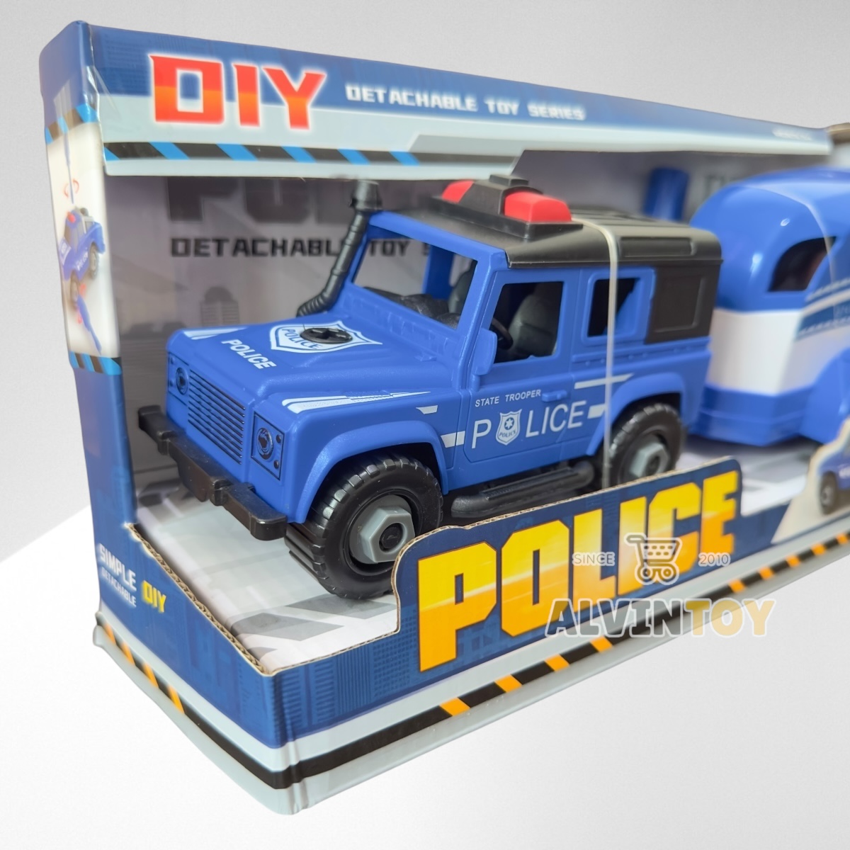 ของเล่น รถตำรวจ รถบรรทุกสัตว์ คันใหญ่ พร้อมกล่อง ผลิตจากพลาสติกคุณภาพดี สินค้าได้รับมาตรฐาน มอก