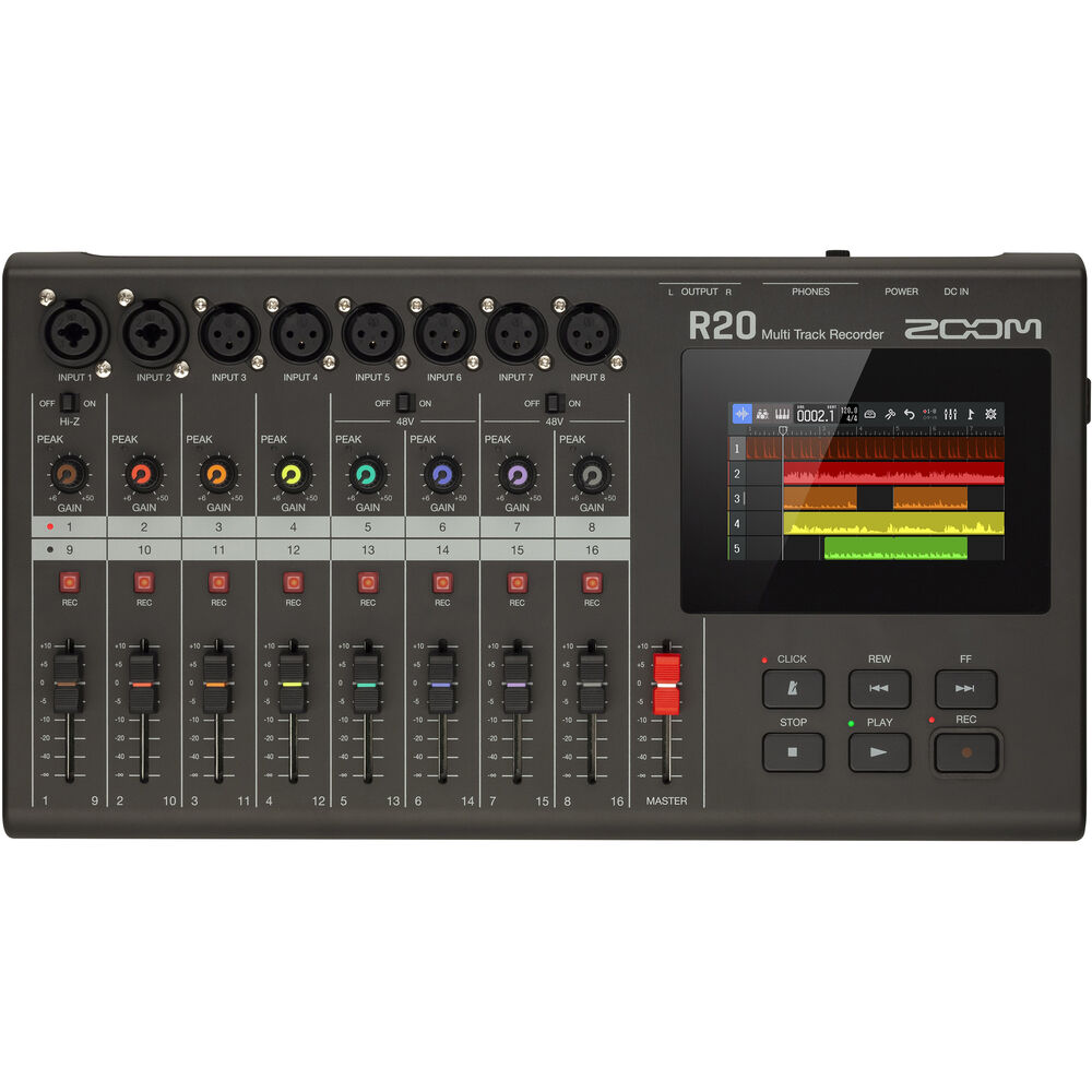 Zoom R20 *ของแท้รับประกัน 1ปี* เครื่องบันทึกเสียง/มิกเซอร์/คอนโทรลเลอร์ Multitrack Recorder & Mixer, Computer Interface & Controller