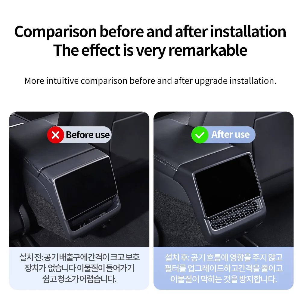 Rear Screen and airvent protection Tesla Model Y Juniper / Model 3 High land