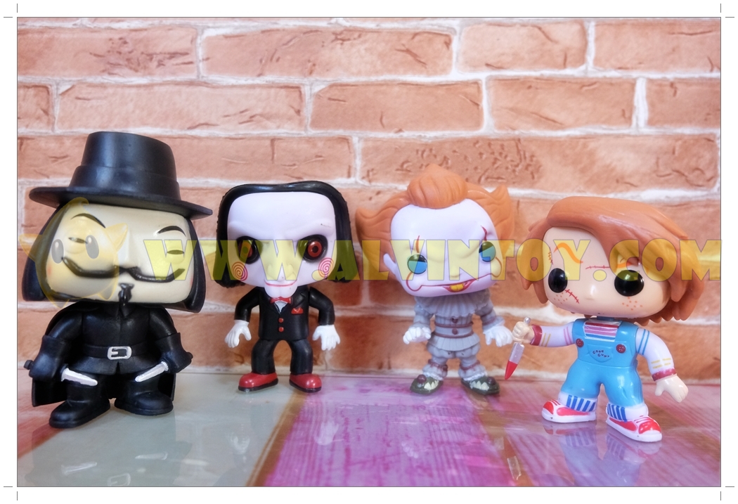 โมเดลฆาตกร Chucky โมเดลฆาตกร 4 ตัว SD ความสูง 10-12 cm