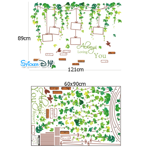 Transparent wall sticker สติ๊กเกอร์ติดผนังกรอบรูป Alway Loving You (กว้าง121cm.xสูง89cm.)