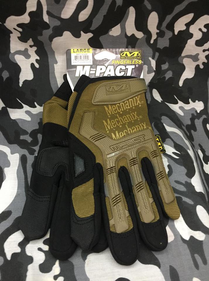 ถุงมือเต็มนิ้ว สีทราย L MECHANIX