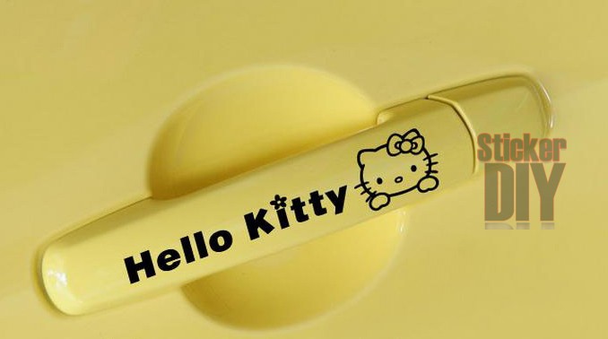 Transparent wall sticker สติ๊กเกอร์ติดรถ HELLO KITTY
