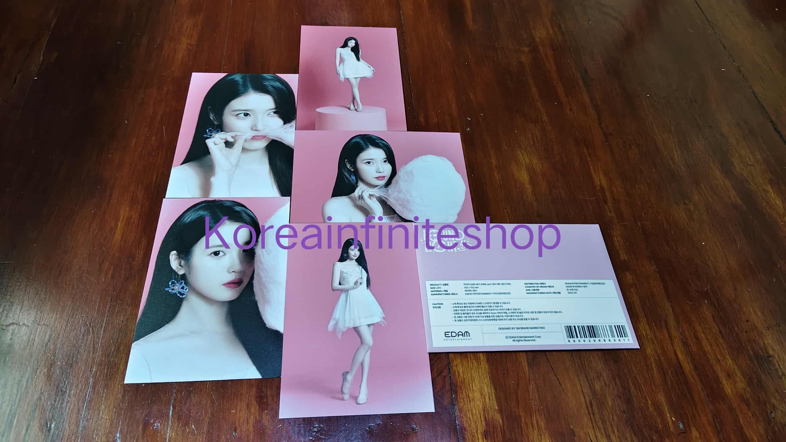 ( พร้อมส่ง ) Postcard IU Found AT Eight ( Pink ver ) ขนาด 102x152 mm Set 5 ใบ