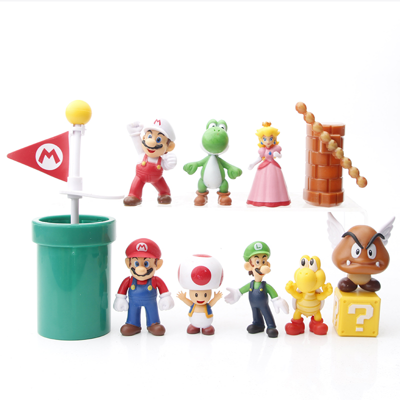 โมเดล Super Mario มาริโอ ลุยจิ ยอร์ซี่ ชุด 12 ตัว