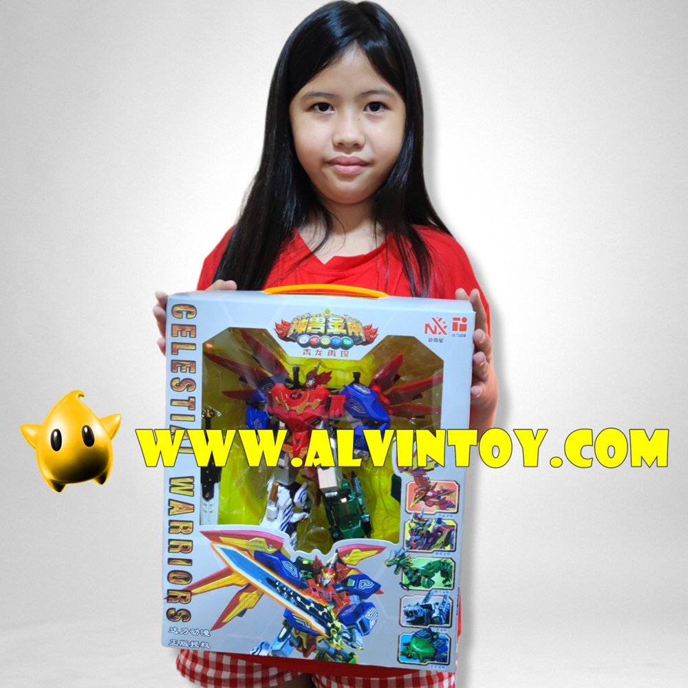 หุ่นยนต์ ประกอบร่าง Celestial Warriors หุ่นยนต์แปลงร่าง แยกเป็นสัตว์ได้ 5 ตัว