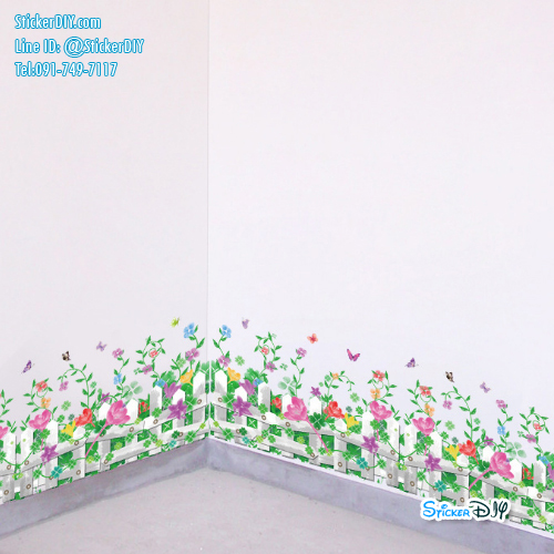 Transparent wall sticker สติ๊กเกอร์ติดผนังแต่งขอบAM7110 (กว้าง98m.xสูง36cm.)