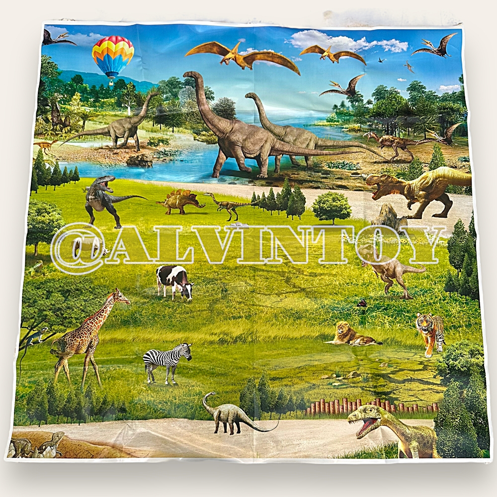 Dinosaur - หัวไดโนเสาร์ ปากเปิด-ปิดได้ มีล้อลากจูงได้ พร้อมโมเดลไดโนเสาร์ 7 ตัว อุปกรณ์ต่างๆ โปสเตอร์