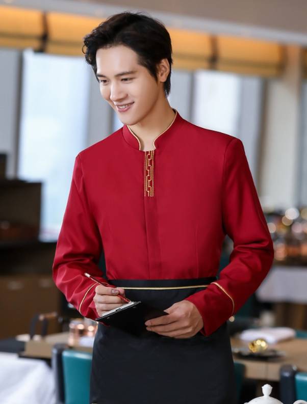 ชุดพนักงานเสริฟ ชุดพนักงานต้อนรับห้องอาหารโรงแรม ชุดพนักงานร้านอาหาร