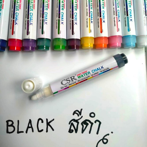 ปากกาไวท์บอร์ด CSR Water Chalk Size M (ฺBlack) ปากกาชอล์กน้ำขนาด M สีดำ