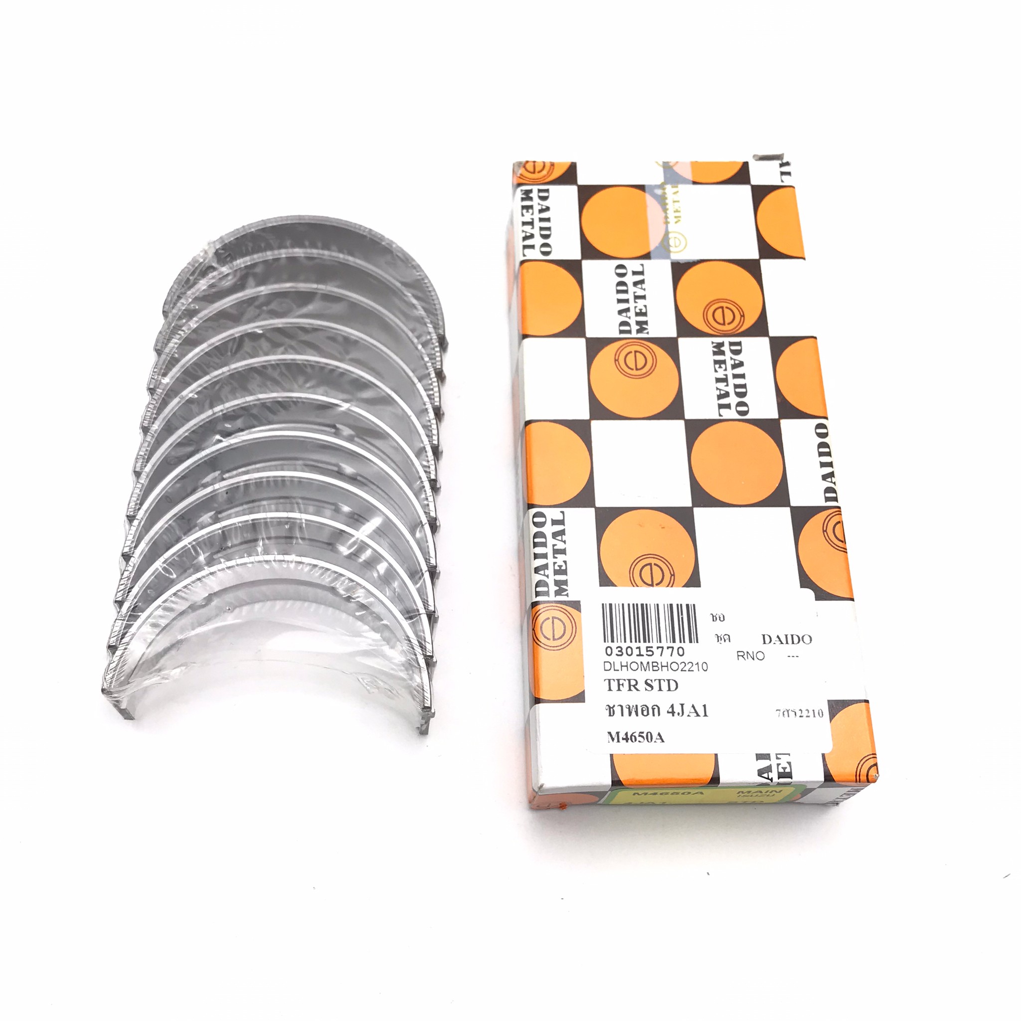 (1 กล่อง) ชาร์ปอก ISUZU 4JA1 / 4JA1-T / TFR อีซูซุ ทีเอฟอาร์ เบอร์ M4650A / SIZE (STD) ยี่ห้อ DAIDO MADE IN JAPAN ( Main Bearing)