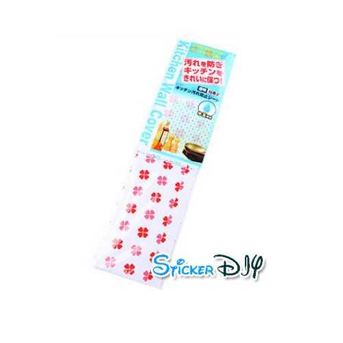SALE Aluminium Foil Sticker สติ๊กเกอร์อลูมิเนียม แบบใสลายดอกไม้ สีแดง (กว้าง90cm.xสูง45cm.)