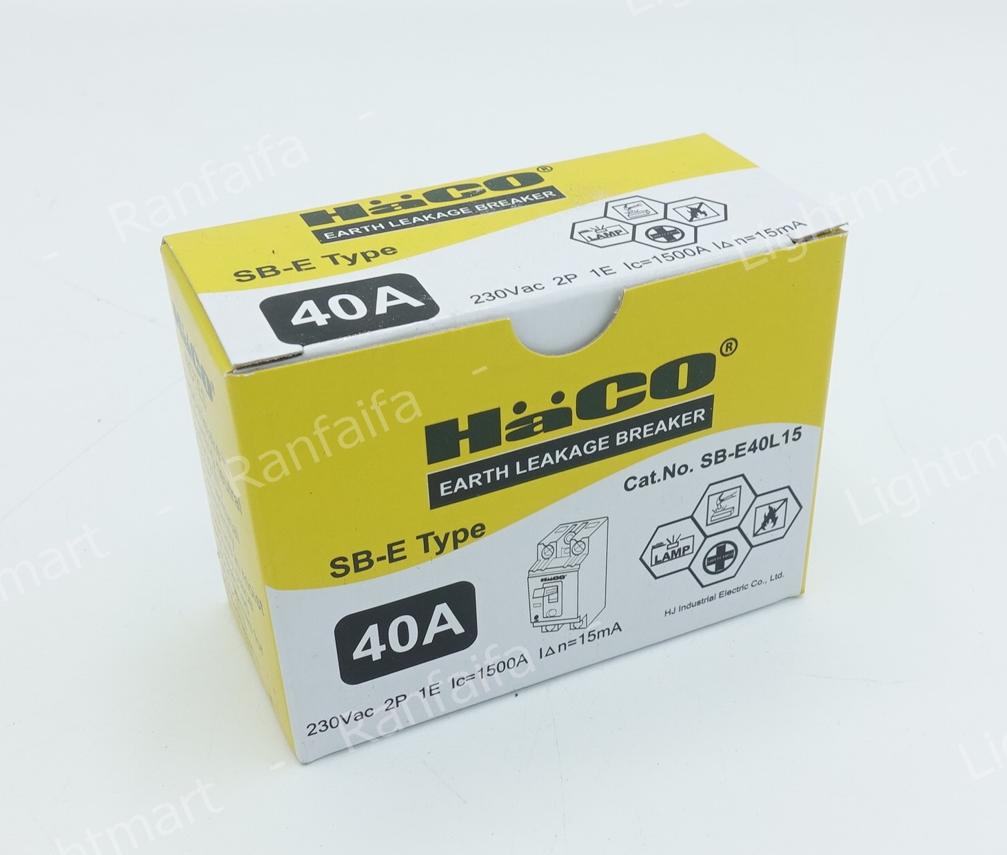 เบรกเกอร์กันดูด 2P 16-40A "HACO"