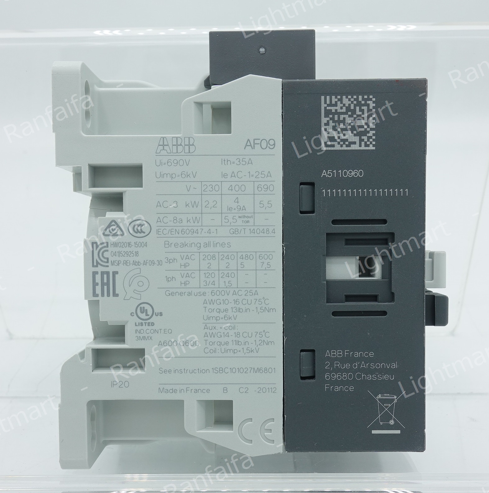 Magnetic Contactors AF09-30-10 Coil 110-220V ABB