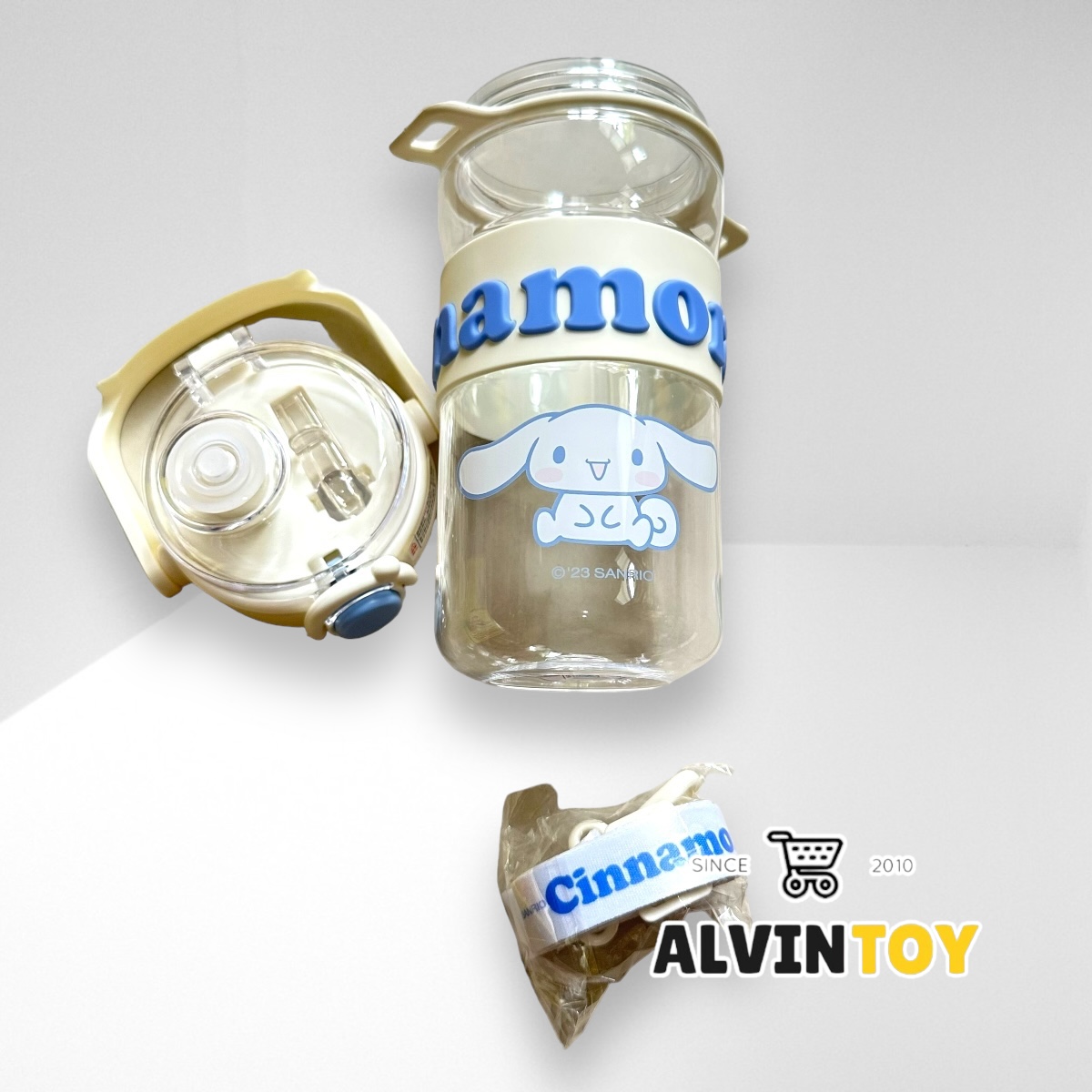 กระติกน้ำเด็ก Cinnamoroll ชินนาม่อน มีหลอดดูด 745 ml งานกล่องแท้