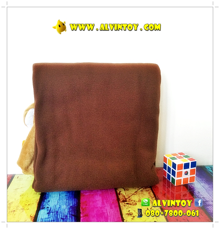 หมอนผ้าห่ม Lovely Bear สีน้ำตาล