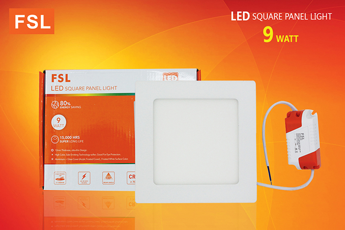 ดาวน์ไลท์ LED สี่เหลียม 4" 9W Day แสงขาว