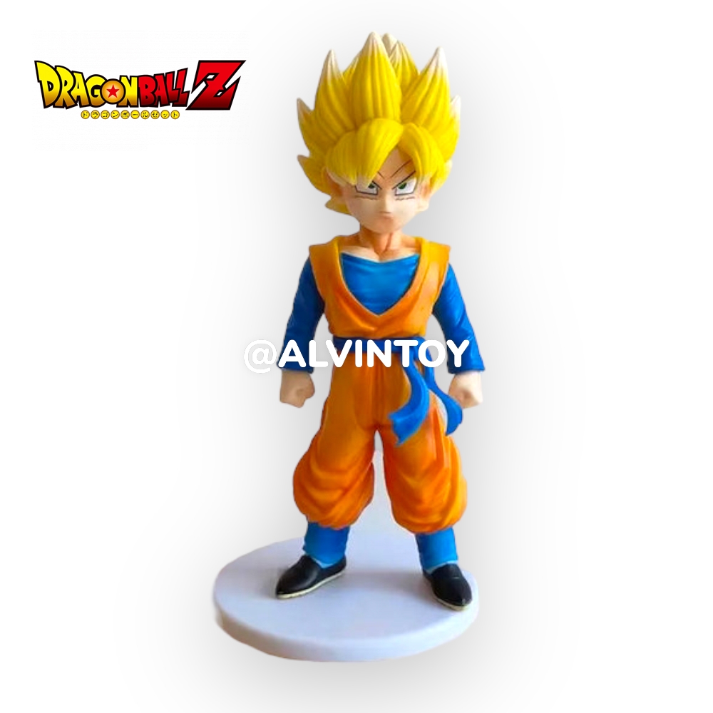 Action Figure DragonBall Z ชุด 4 ตัว ซง โกฮัง ทรังค์ ซุปเปอร์ไซย่า พร้อมฐานวาง ขนาดความสูง 20 ซม.