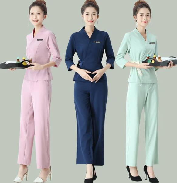 ชุดพนักงานร้านนวดสปา เสริมสวย คลินิกความงาม