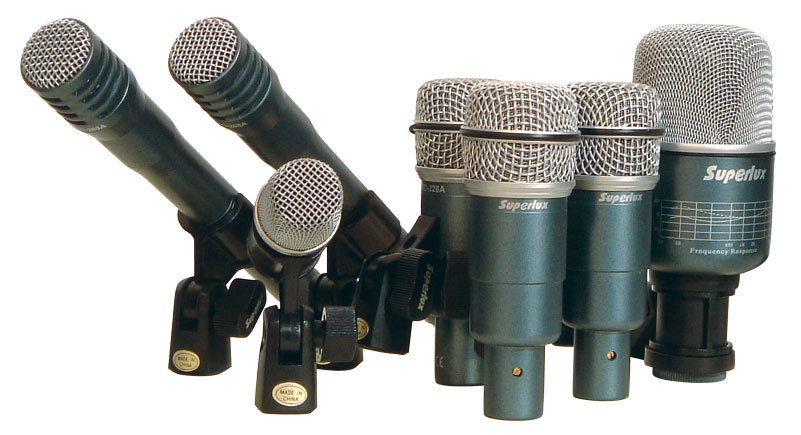 Superlux DRK-B5C2 MKII *ของแท้รับประกันศูนย์* ไมค์กลองชุด 7 ชิ้น, พร้อมกล่องไฟเบอร์