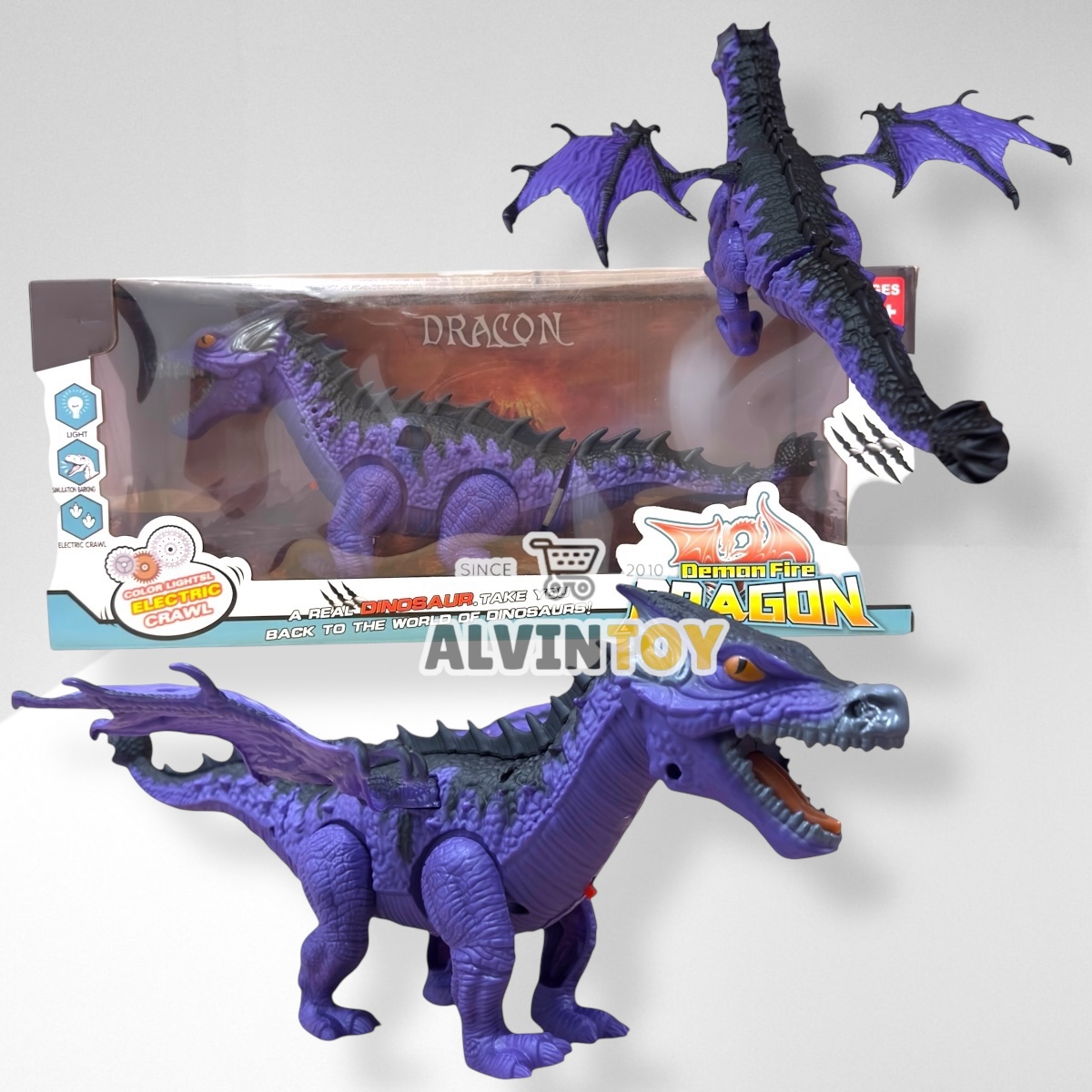 Demon Fire Dragons ของเล่น มังกร เดินได้ มีเสียง มีไฟ