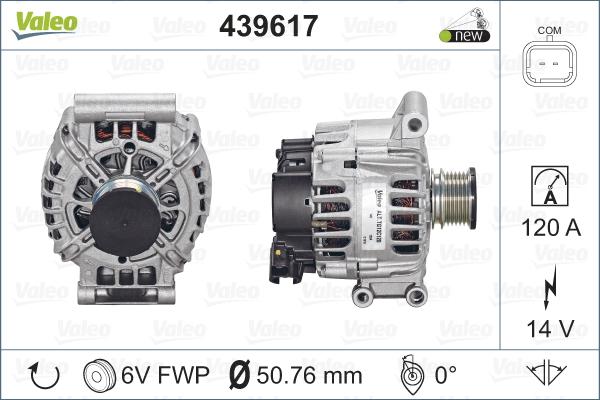 ไดชาร์จ MINI R56-R59 (N12, N14) (120 แอมป์) / Alternator, 12317576514, ไดชาร์ท